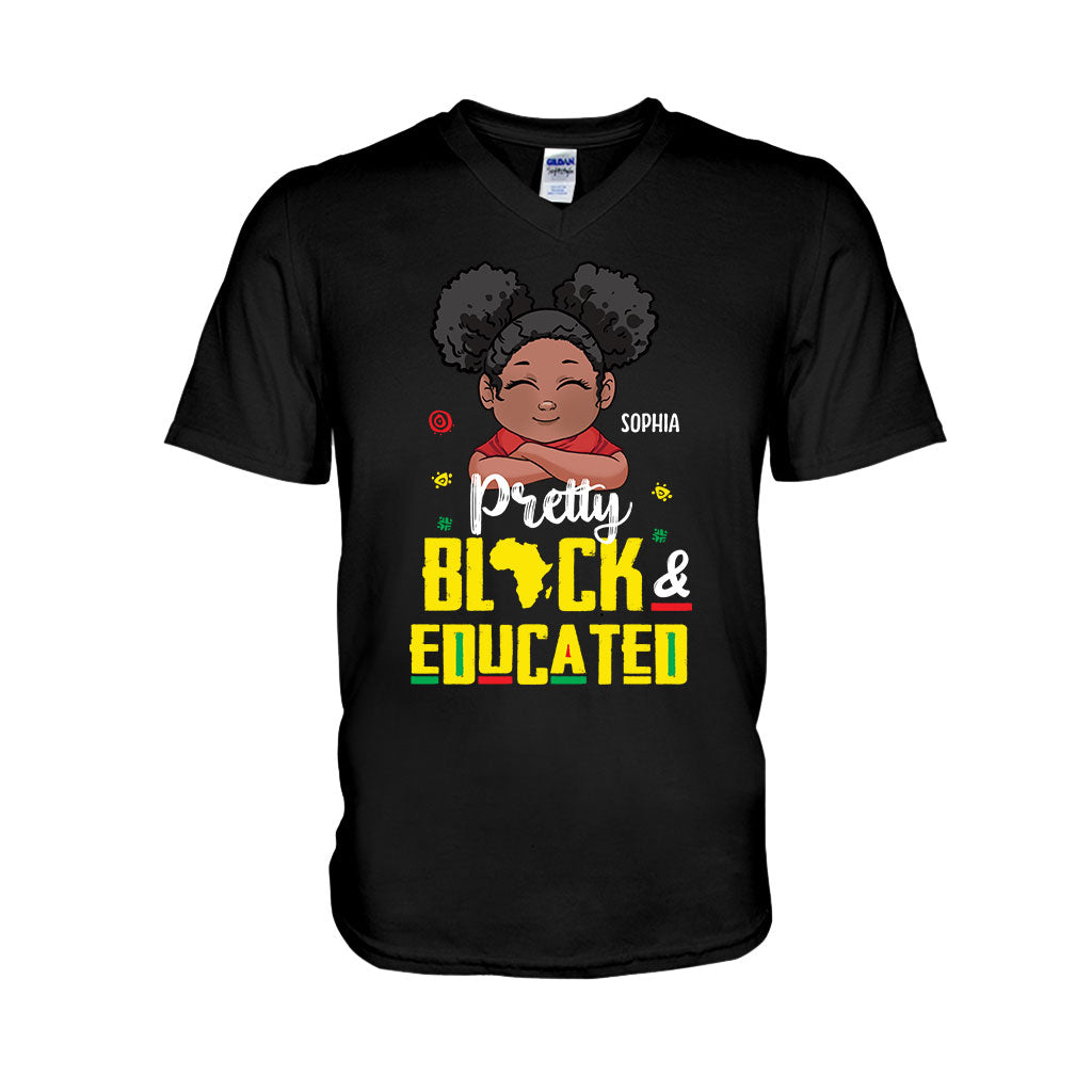 Pretty Black And Educated - Personalized African American T-shirt And Hoodie