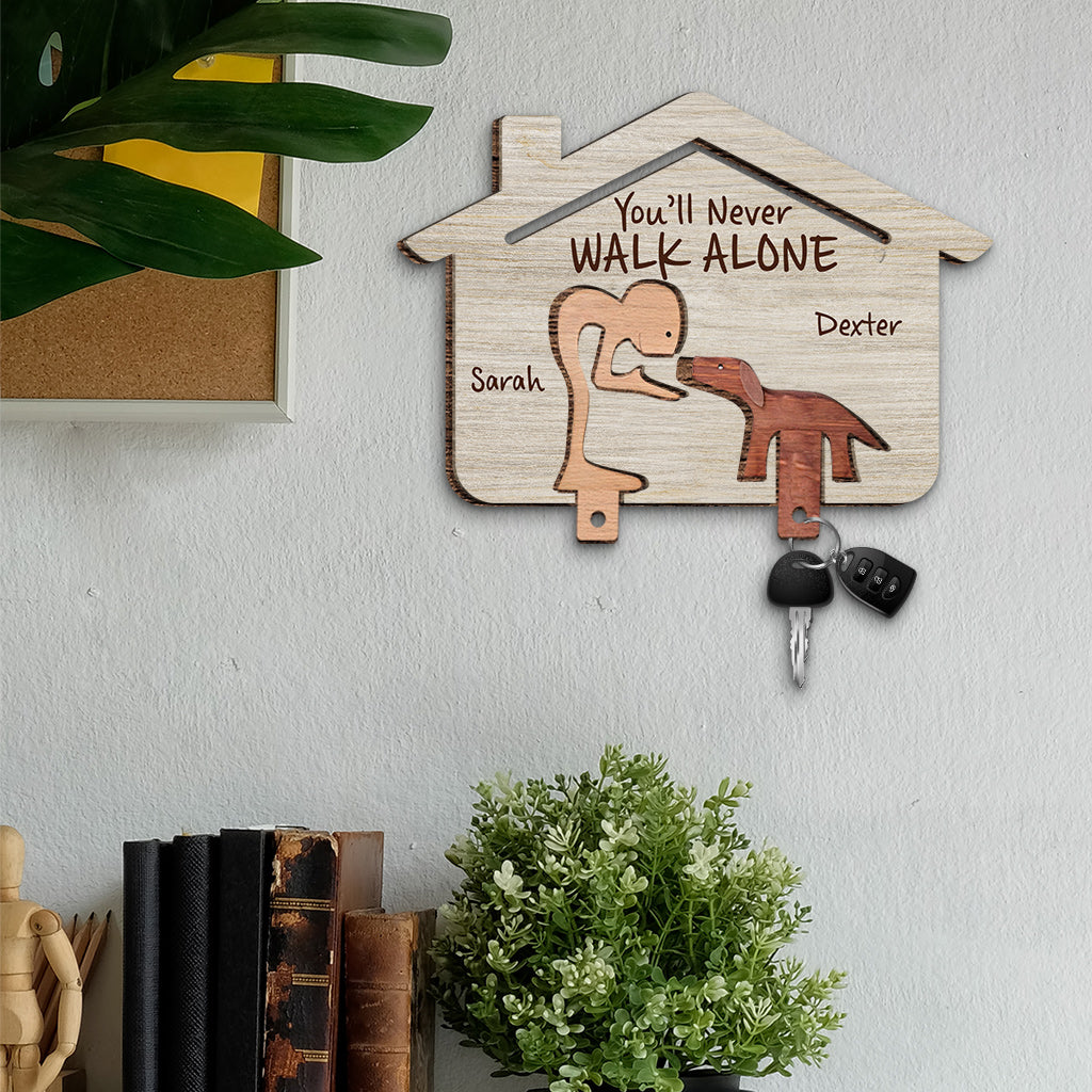 You'll Never Walk Alone - Personalized Dog Key Holder