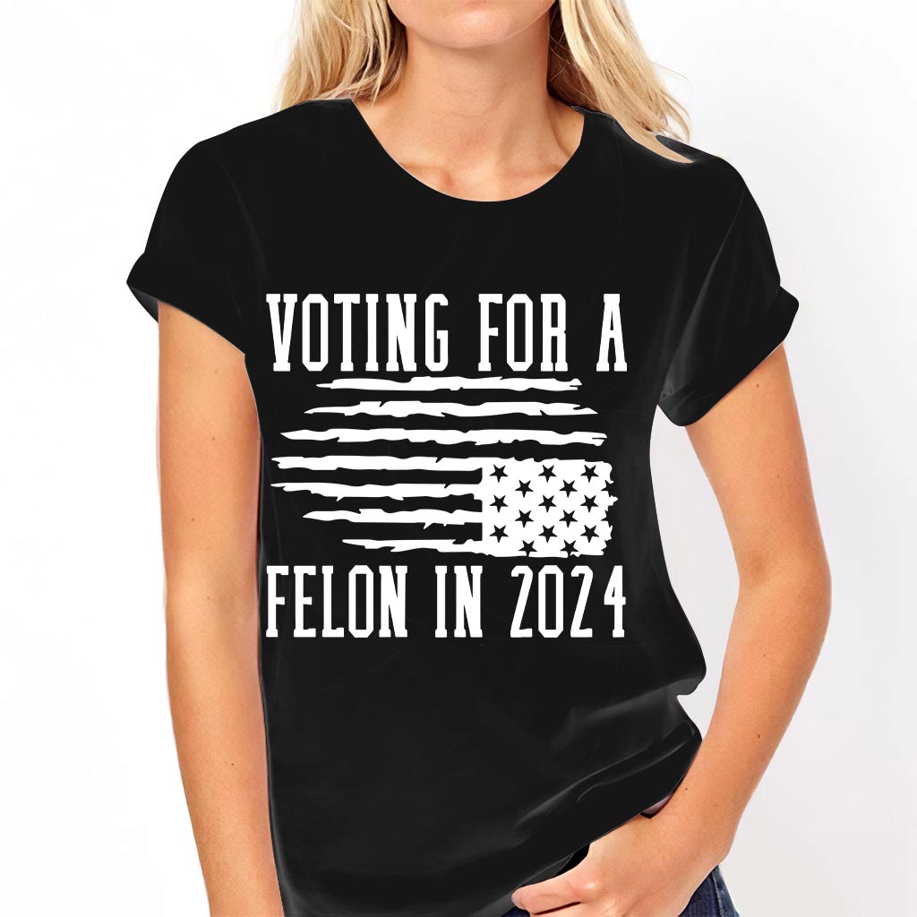 Voting For Felon Trump 2024 Shirt, Nation In Distress Flag Shirt, Vote Trump Shirt, Free Trump Shirt, Trump Support Gifft