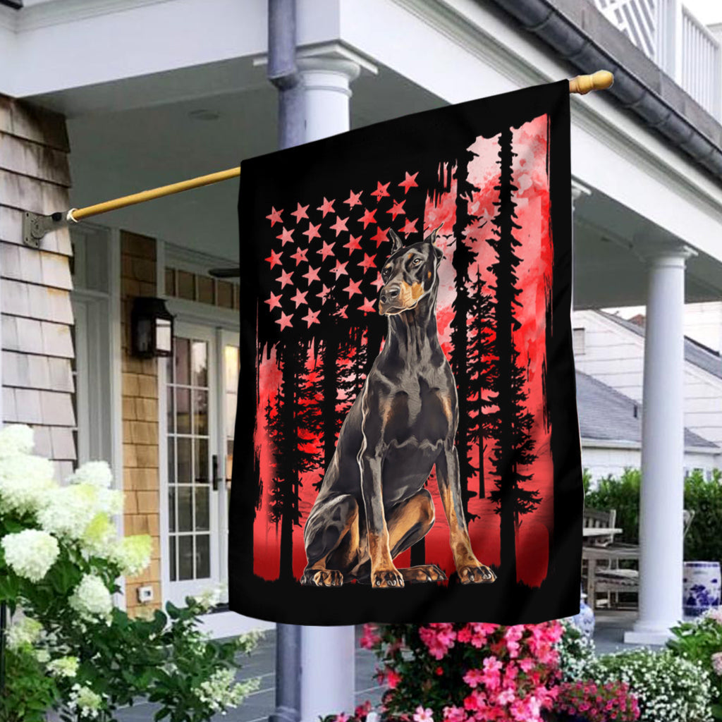 Red Flag Independence Day - Personalized Dog House Flag