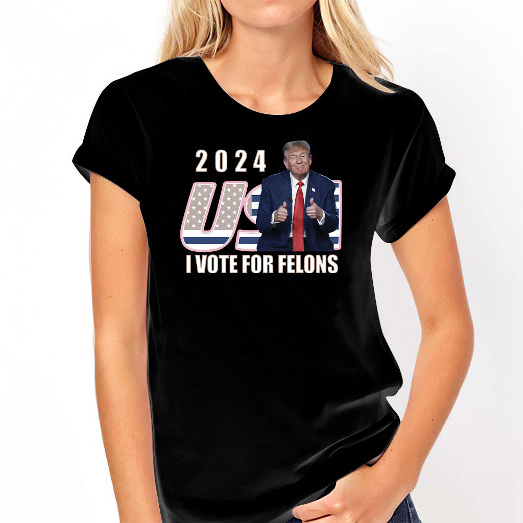 Trump 2024 I Vote For FeI0ns Shirt, President T-shirt, Election Shirts, Presidential Shirt, Independence Day Shirt |