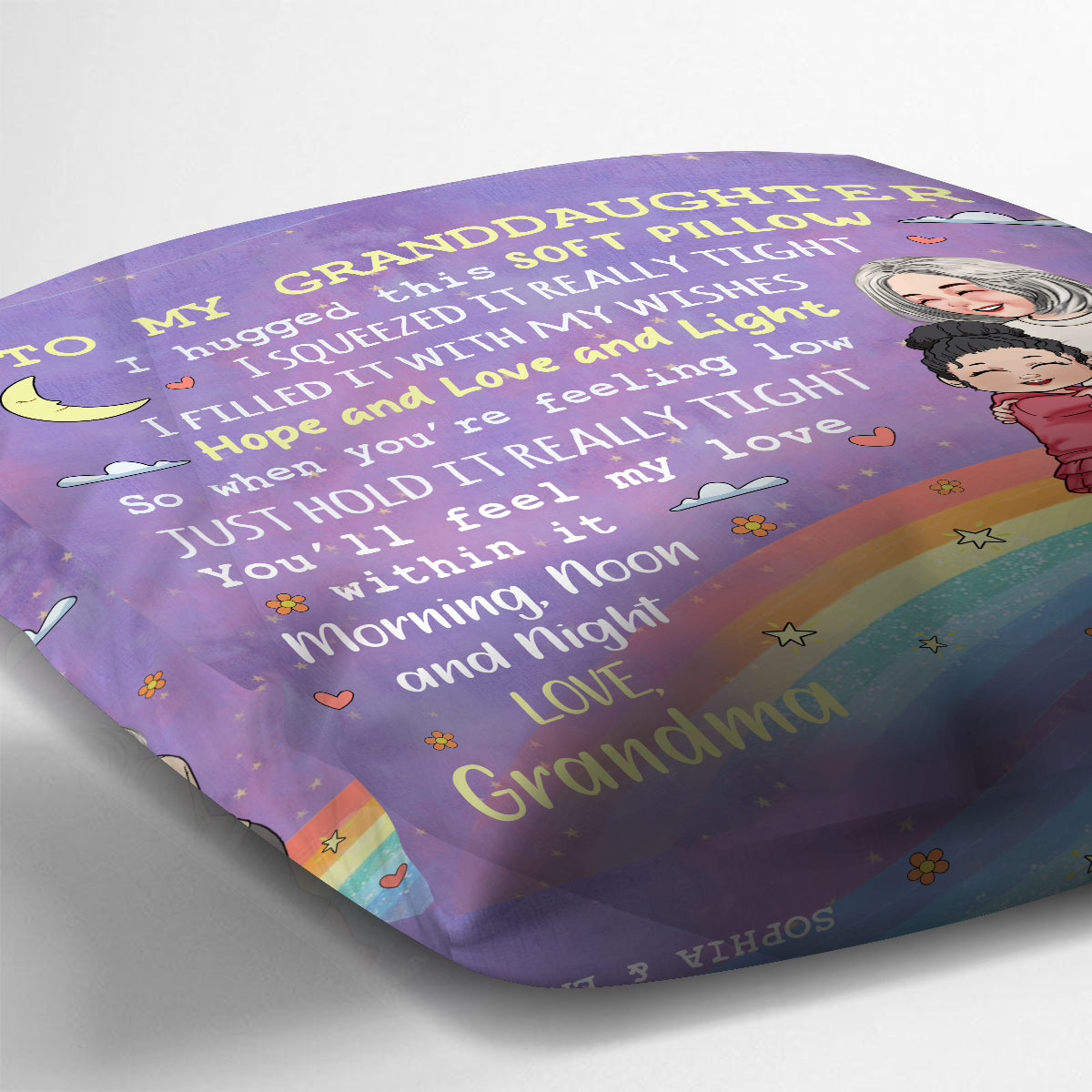 To My Daugter/ Granddaughter/ Son/ Grandson... - Personalized Grandma Throw Pillow