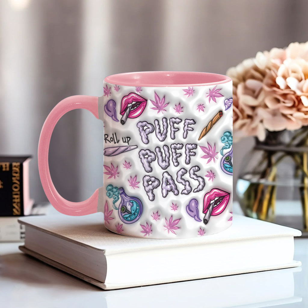 Puzz Puzz Pass - Personalized Weed Accent Mug