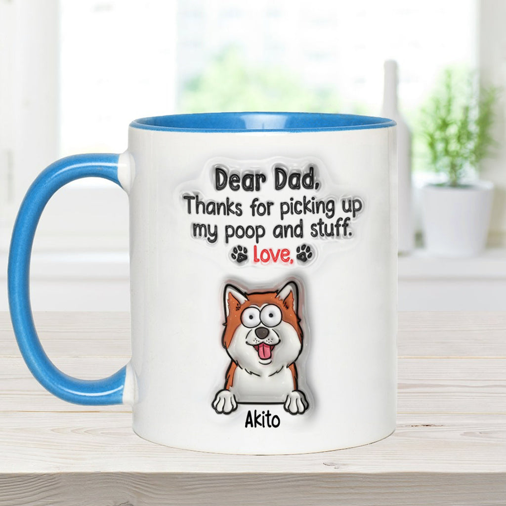 Thanks For Picking Up My Poop - Personalized Dog Accent Mug
