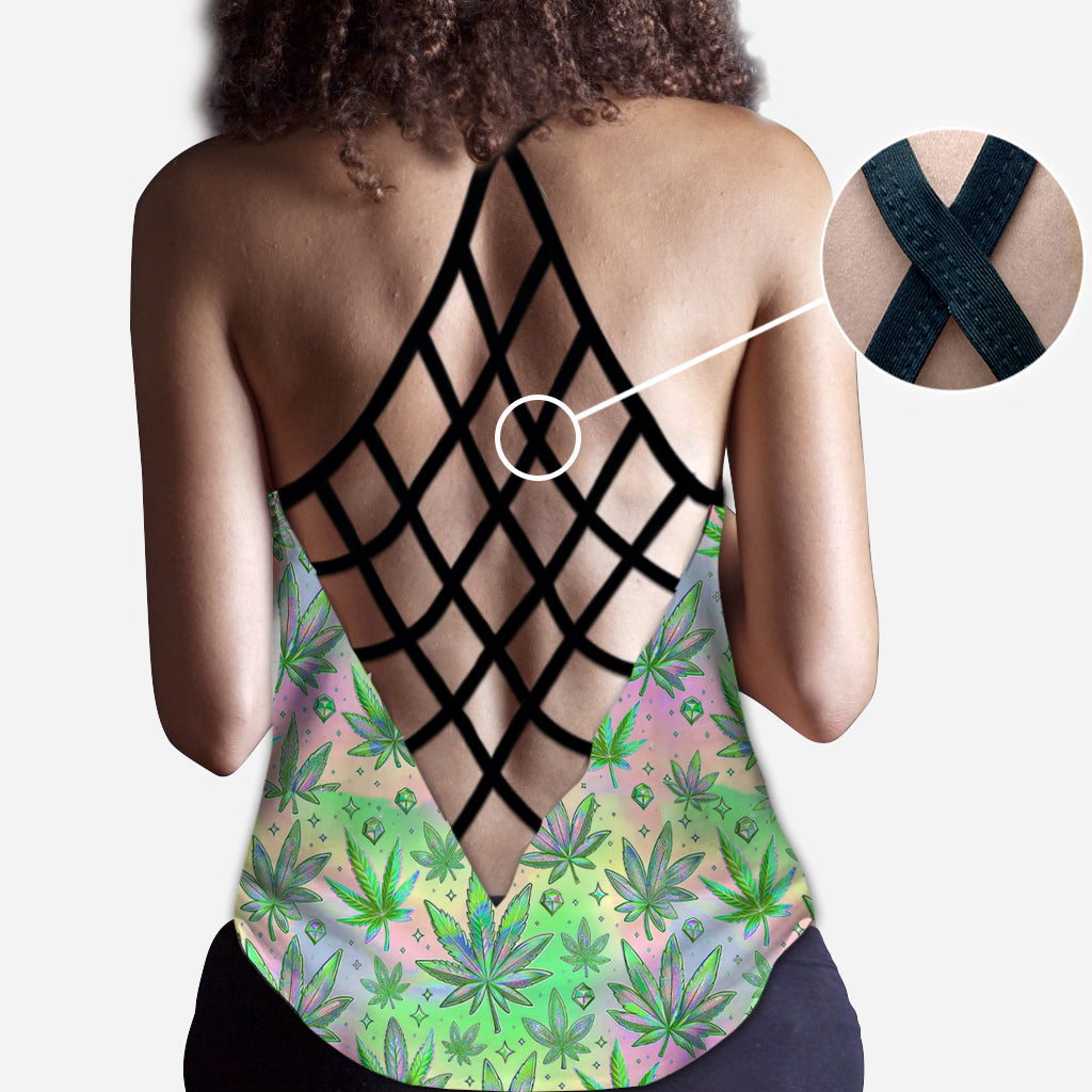 Mommy Lil Buds - Personalized Mother Cross Tank Top and Leggings