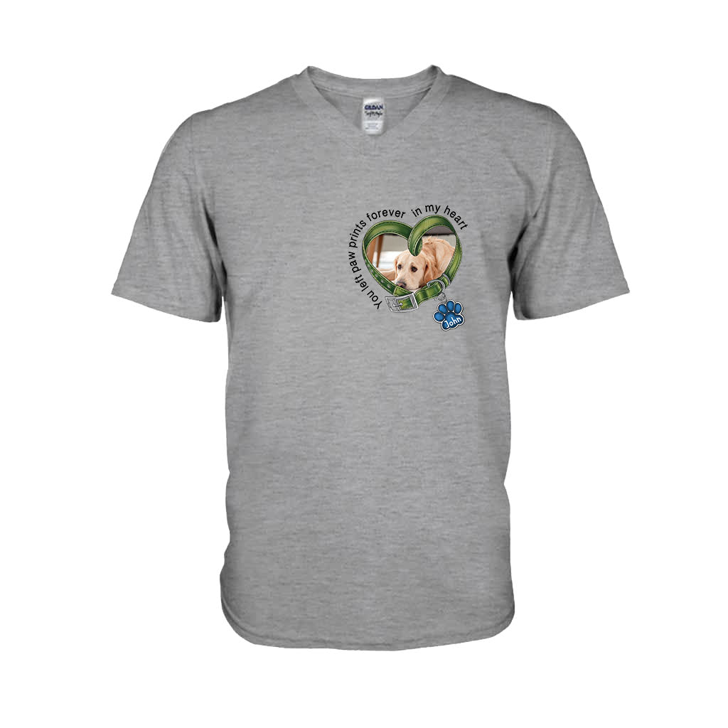 You Left Paw Prints Forever In My Heart - Personalized Dog T-shirt And Hoodie