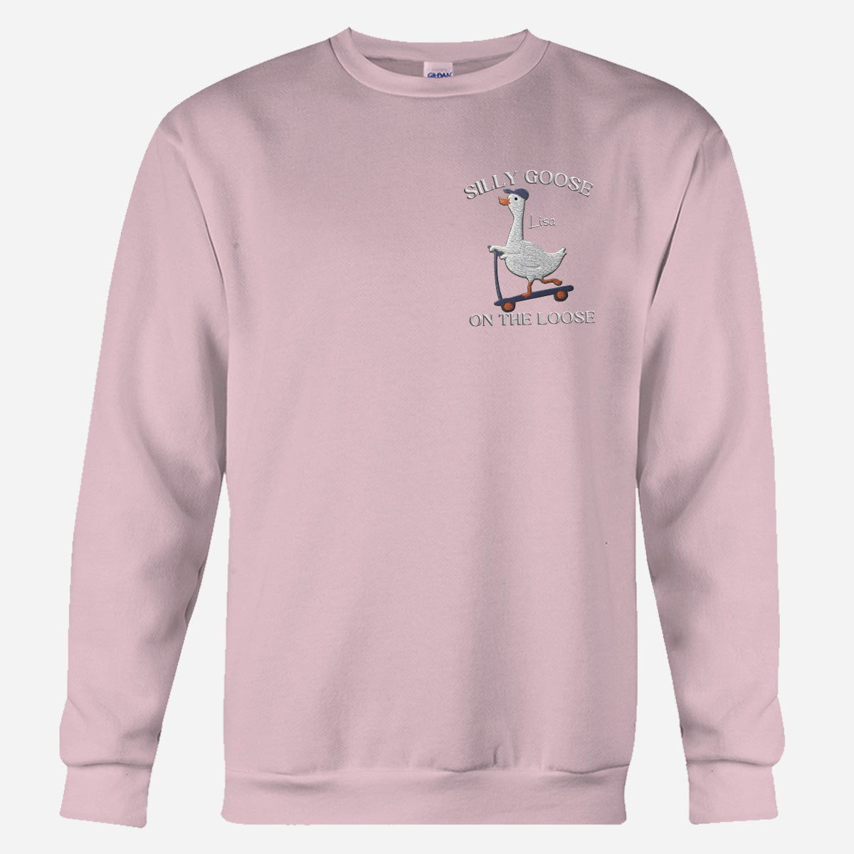 Silly Goose Sweatshirt Embroidered - Personalized Sarcasm Embroidered Sweater