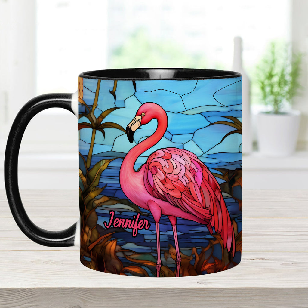 Love Flamingos - Personalized Flamingo Accent Mug