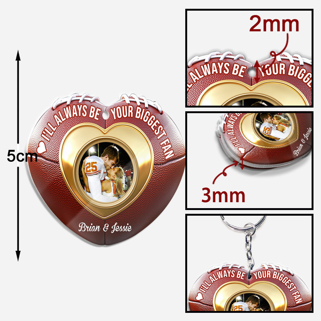 Your Biggest Fan - Personalized Football Keychain