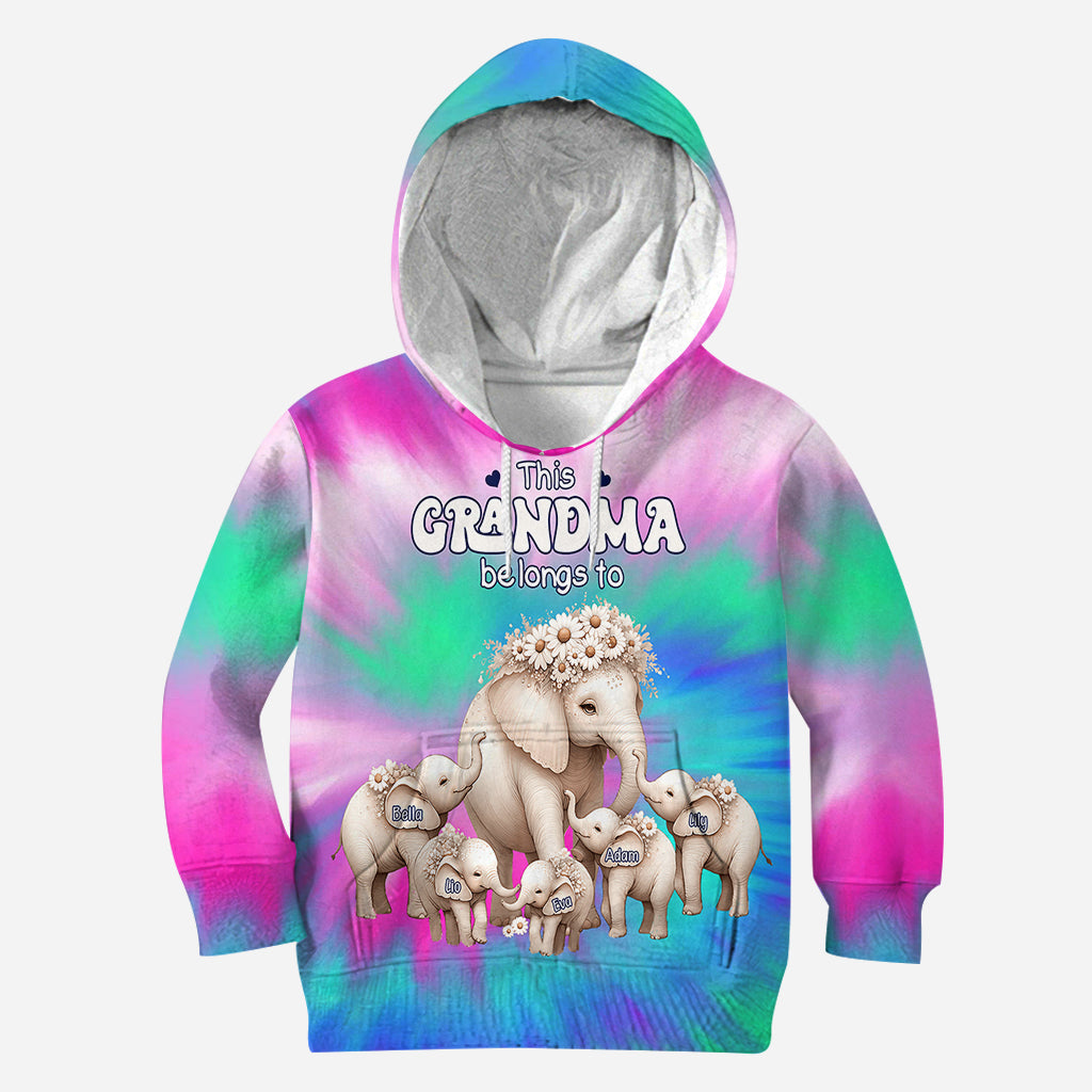This Grandma Belongs To Daisy Elephant Version - Personalized Grandma All Over Shirt