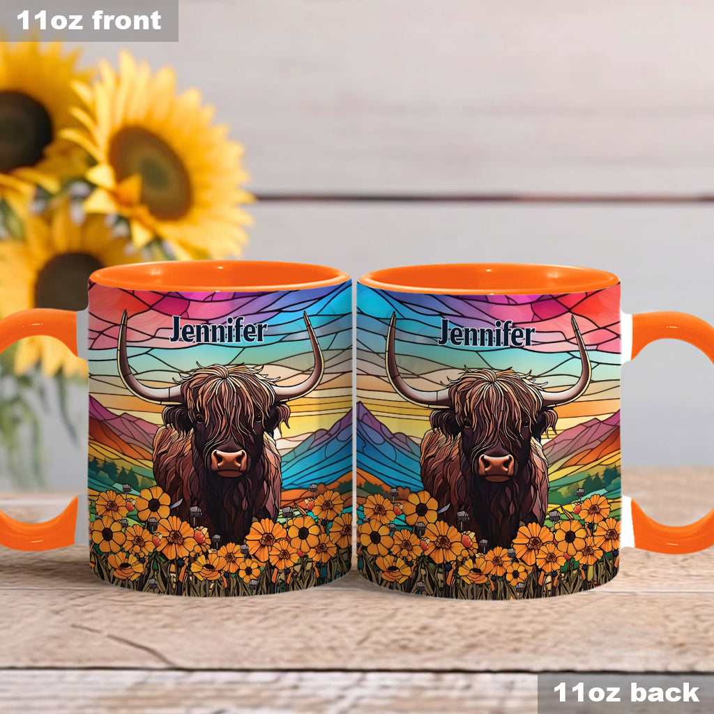 Love Highland Cow - Personalized Accent Mug