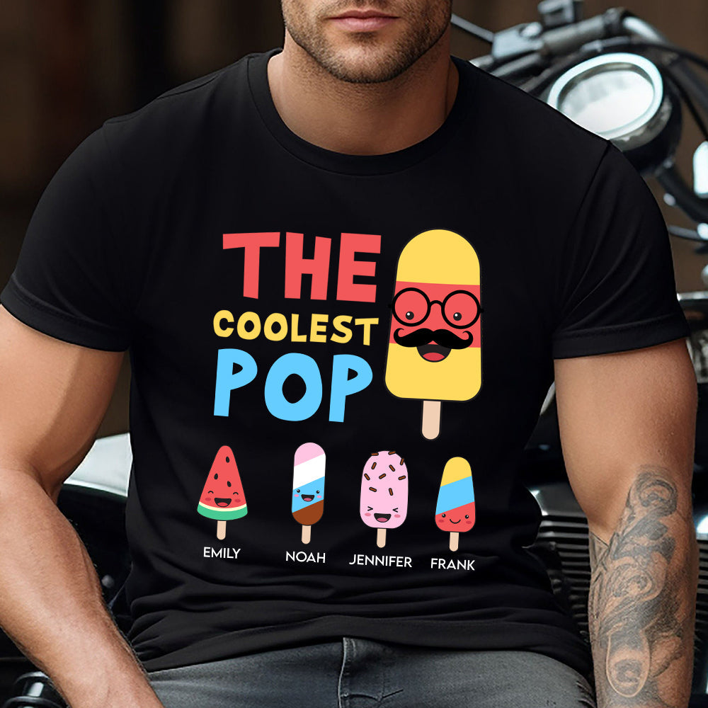 The Coolest Pop - Personalized Grandpa T-shirt And Hoodie