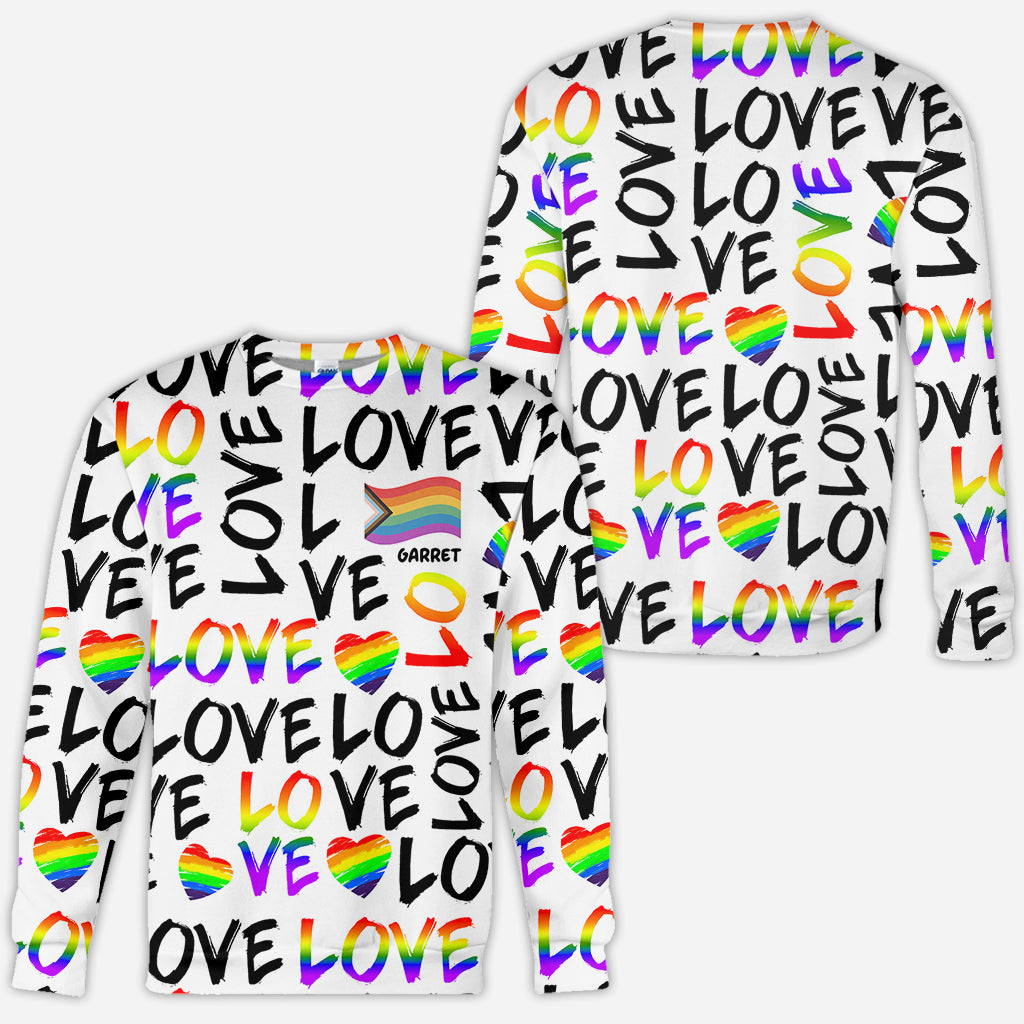 Love is Love - Personalized LGBT Support All Over Shirt