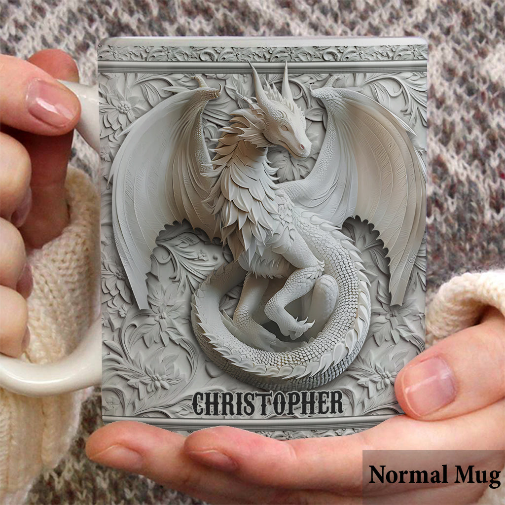 White Dragon - Personalized Dragon Mug