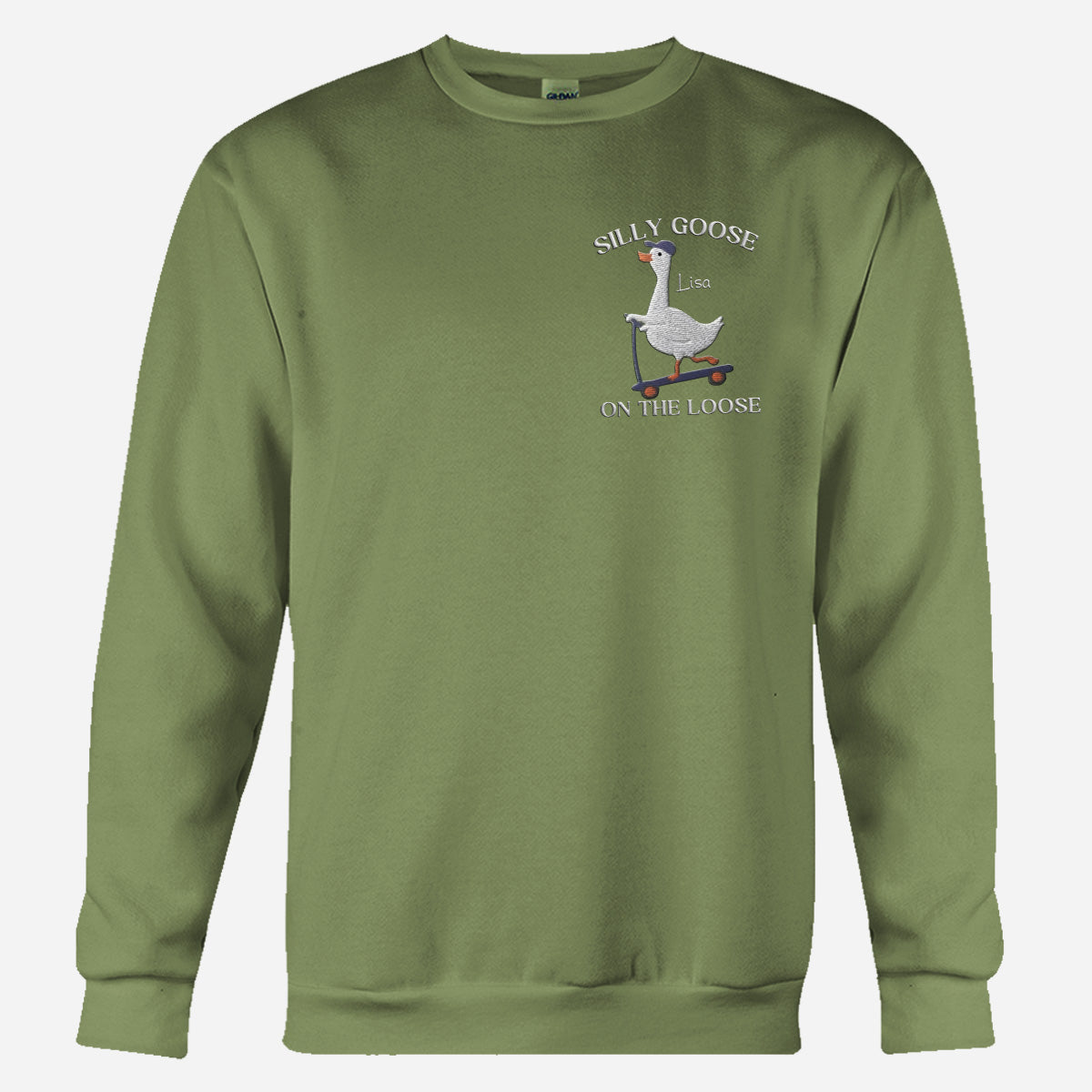 Silly Goose Sweatshirt Embroidered - Personalized Sarcasm Embroidered Sweater