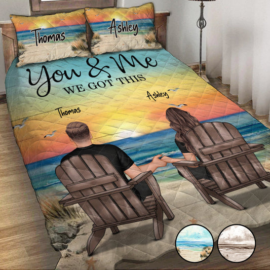 We Got This Twilight Version - Personalized Couple Quilt Set