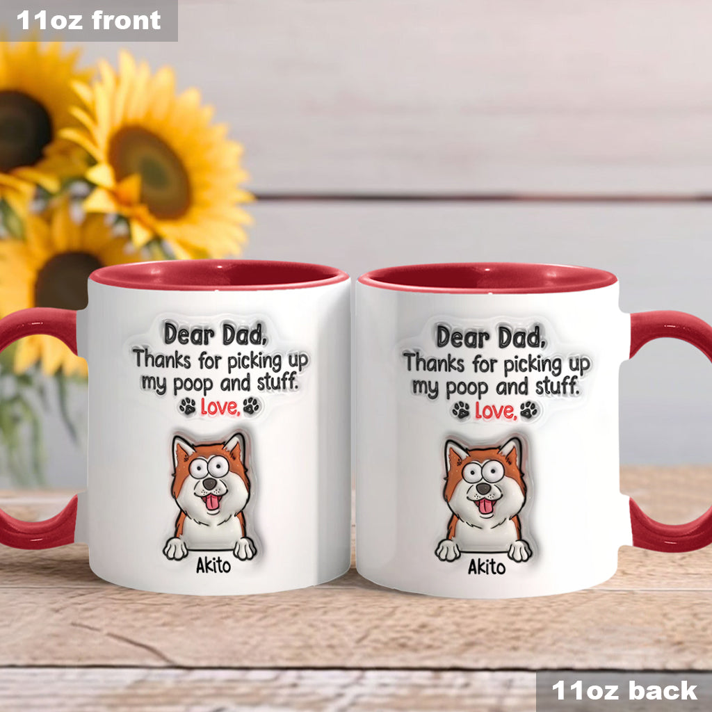 Thanks For Picking Up My Poop - Personalized Dog Accent Mug