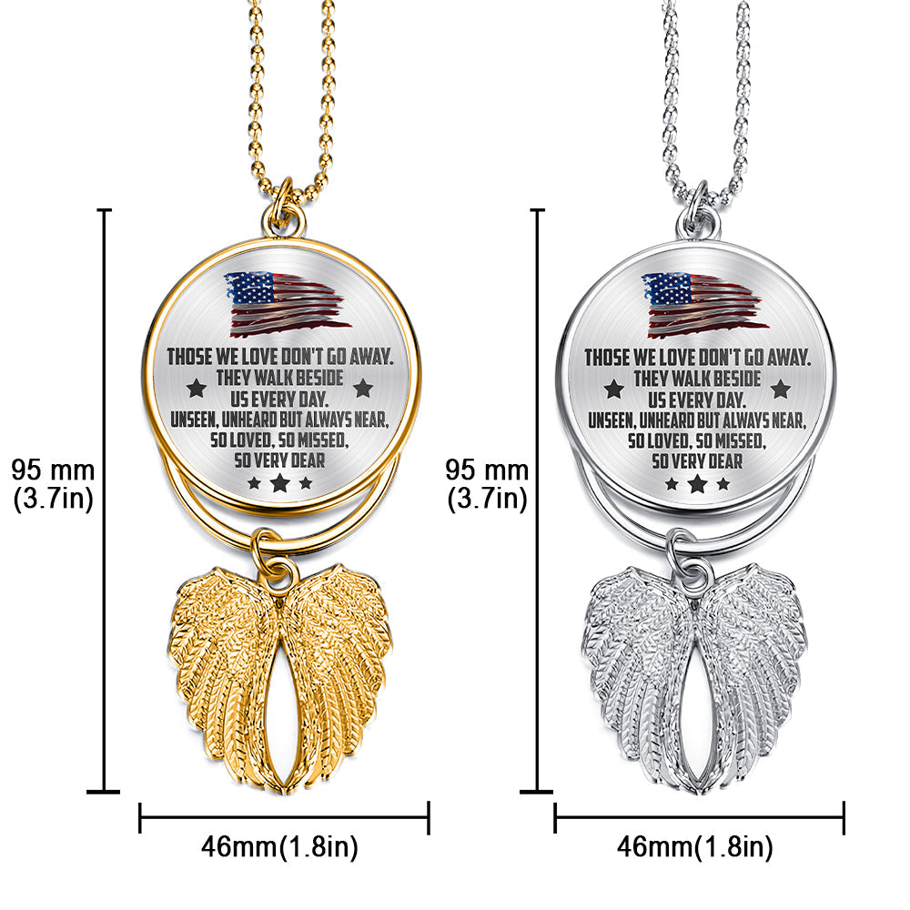 Those We Love Don't Go Away - Personalized Veteran Wings Ornament