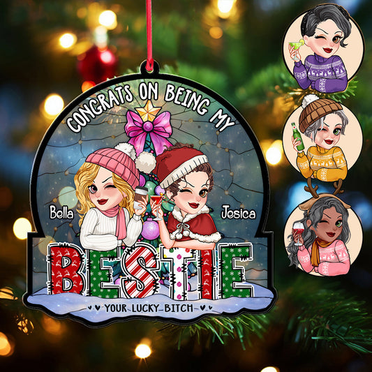 We Are More Than Friends We Are Like A Really Small Gang - Personalized Bestie Custom Shaped Ornament