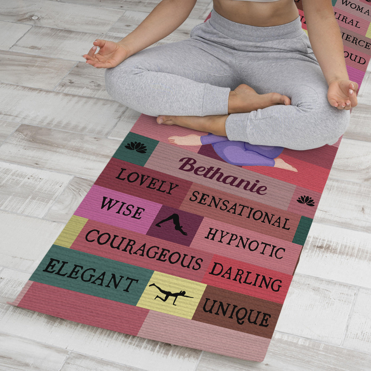 Yoga Girl I Am Bold Pink - Personalized Yoga Yoga Mat