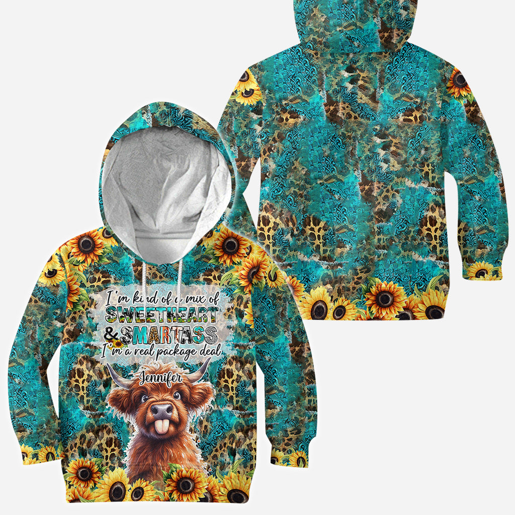Sassy Highland Cow - Personalized All Over Shirt