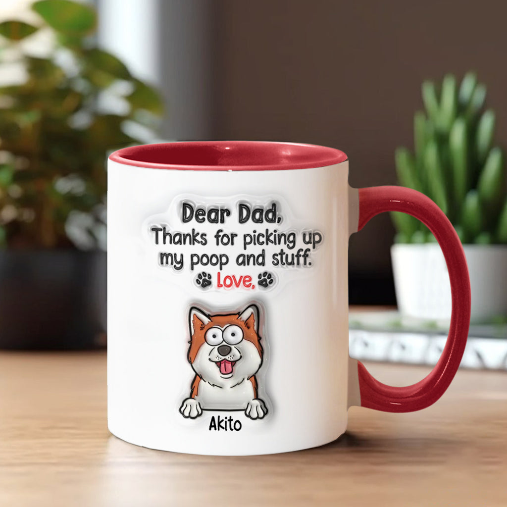 Thanks For Picking Up My Poop - Personalized Dog Accent Mug