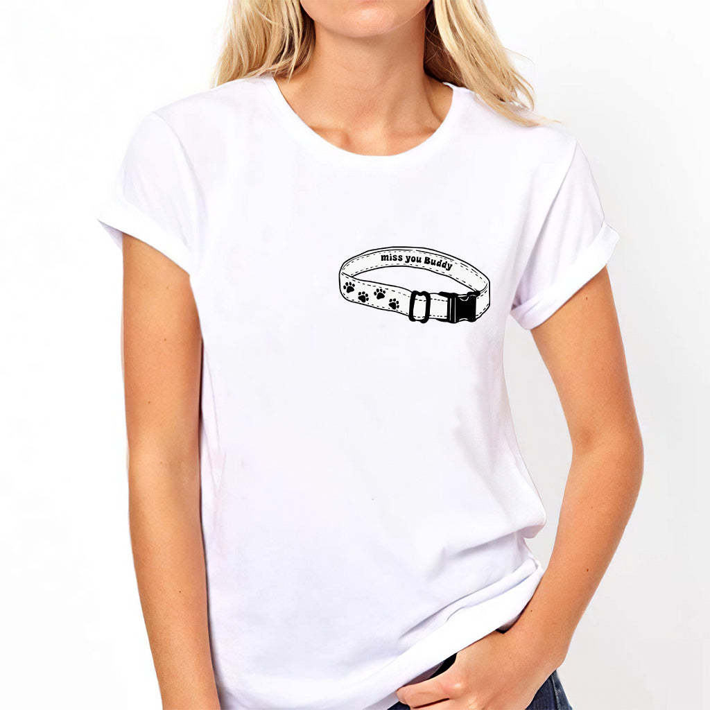 Miss You Collar - Personalized Dog T-shirt And Hoodie