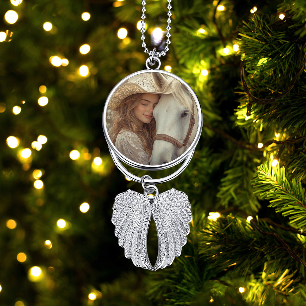Forever Loved - Personalized Horse Wings Ornament