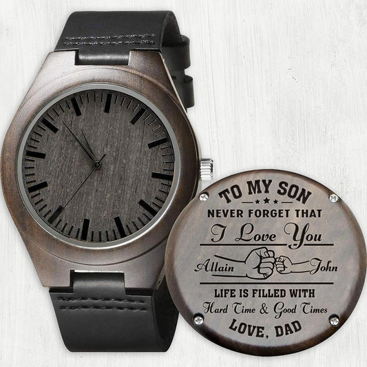 To My Son - Personalized Son Engraved Wooden Watch