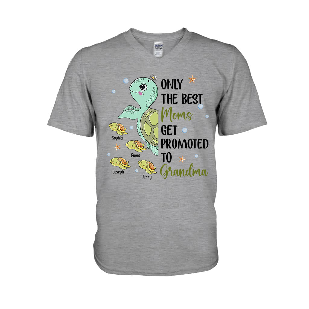 Only The Best Moms Get Promoted To Grandma - Personalized Grandma T-shirt And Hoodie