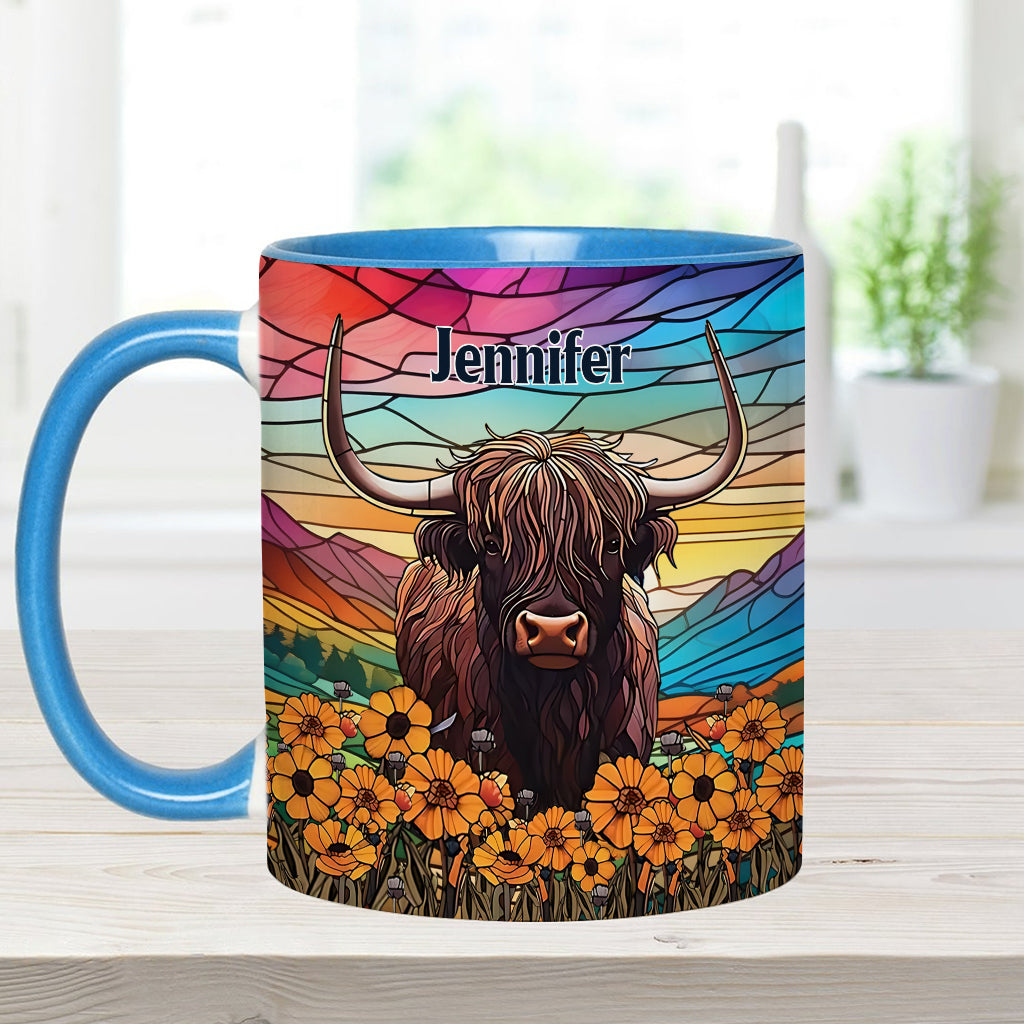 Love Highland Cow - Personalized Accent Mug