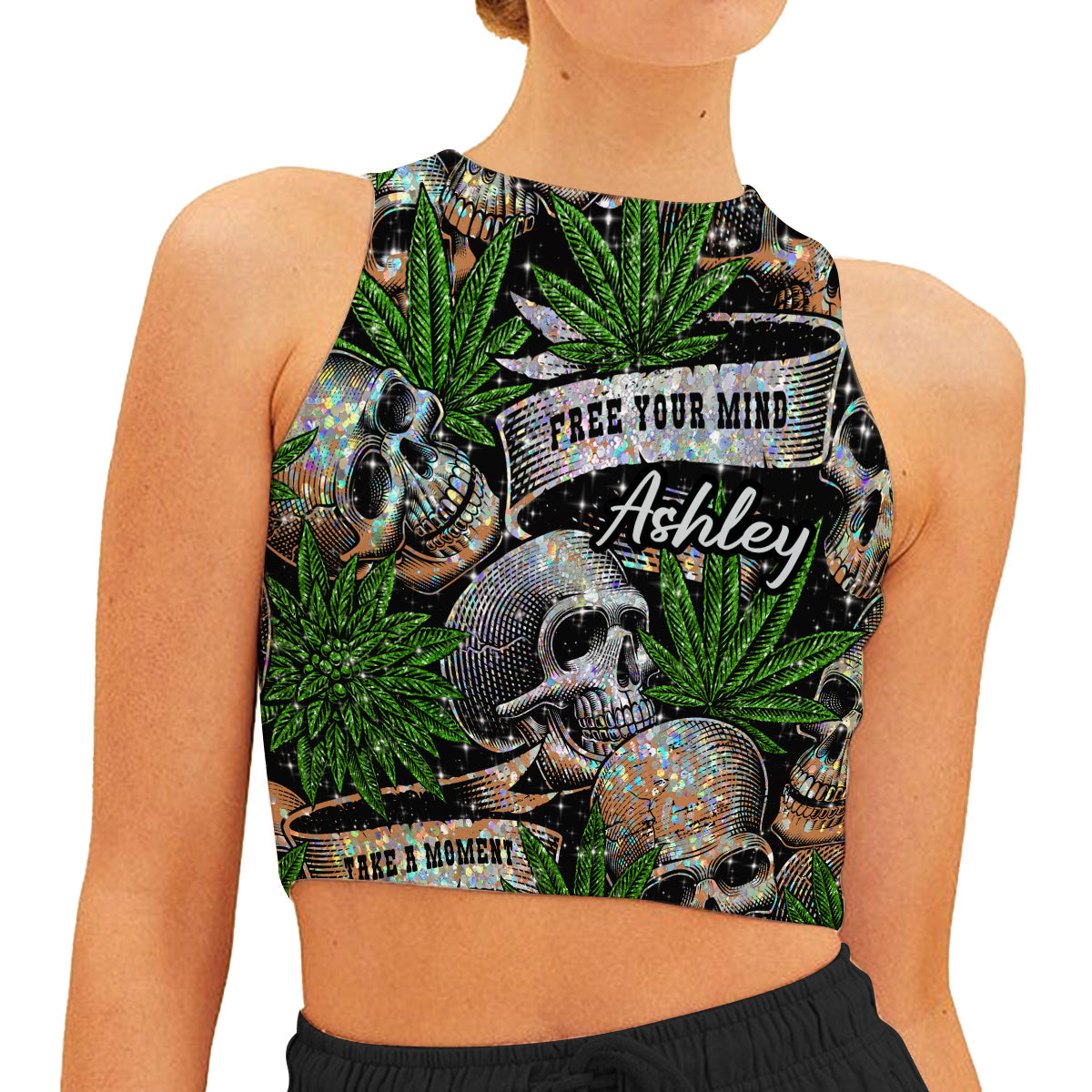 Stay High - Personalized Weed Crop Tank Top
