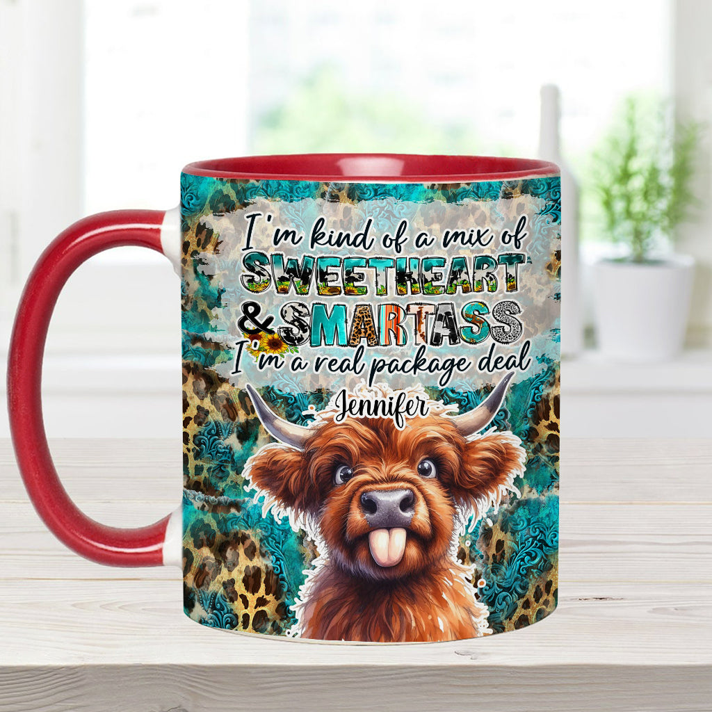 Sassy Highland Cow - Personalized Accent Mug