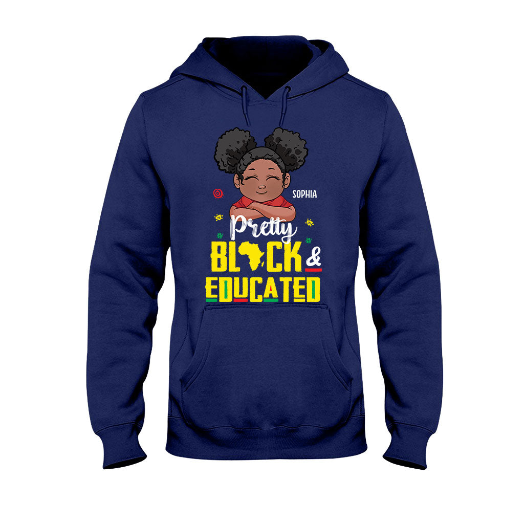 Pretty Black And Educated - Personalized African American T-shirt And Hoodie