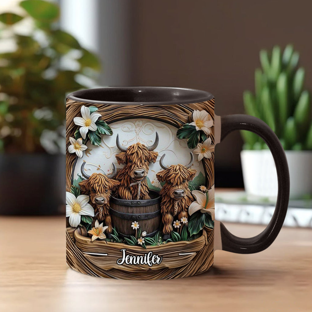 Love Highland Cows - Personalized Accent Mug