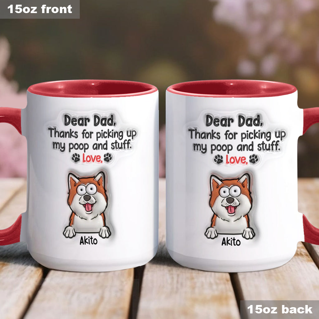 Thanks For Picking Up My Poop - Personalized Dog Accent Mug