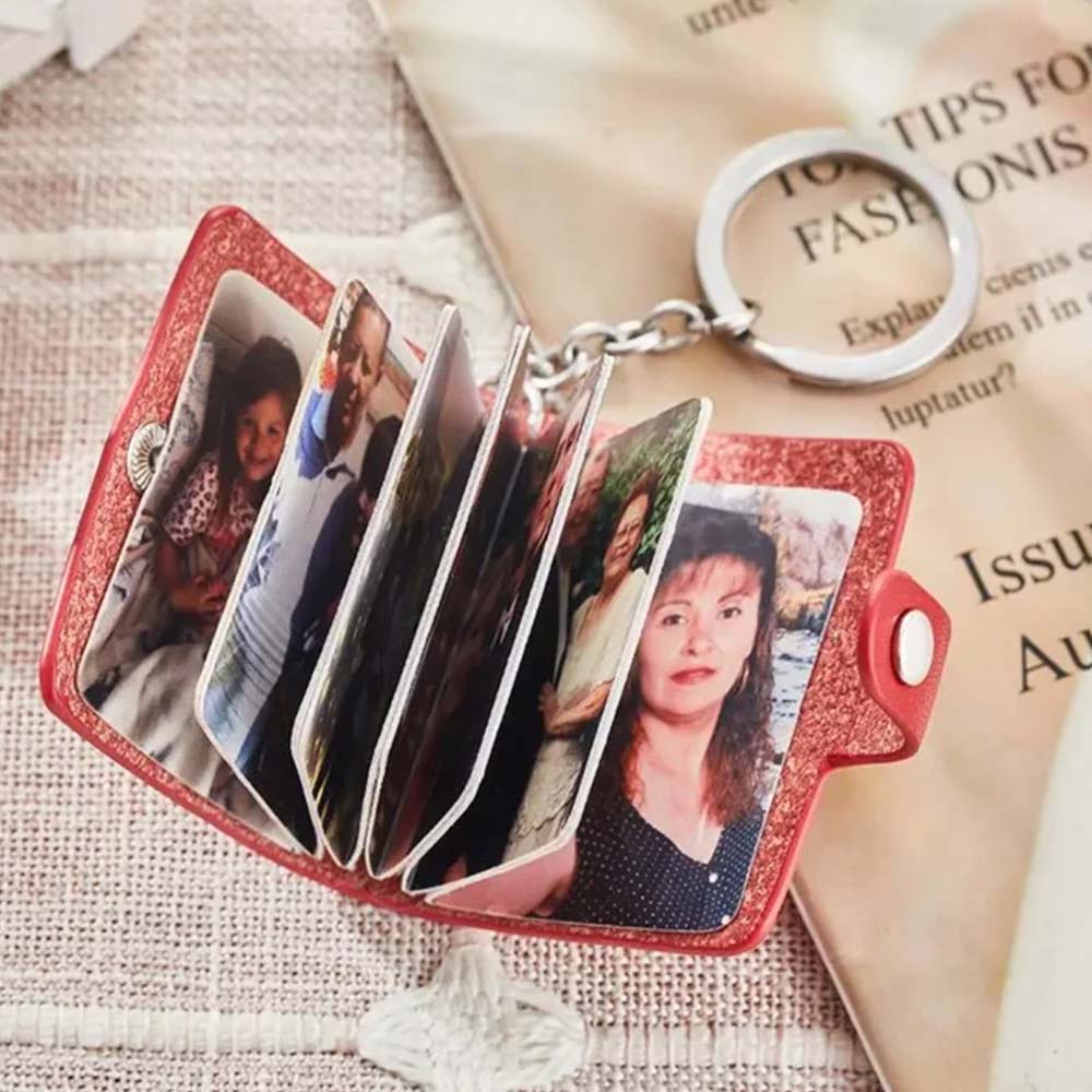 Mini Photobook Leather Keychain - Personalized Book