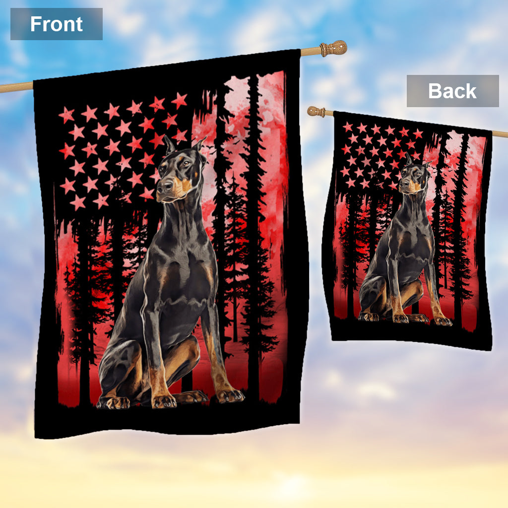 Red Flag Independence Day - Personalized Dog House Flag