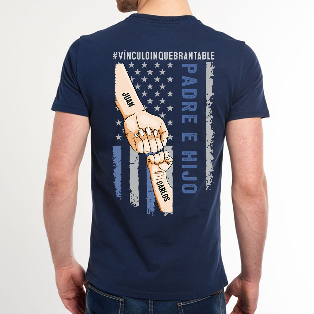 Padre E Hijos Vínculo Inquebrantable - Personalized Father T-shirt and Hoodie