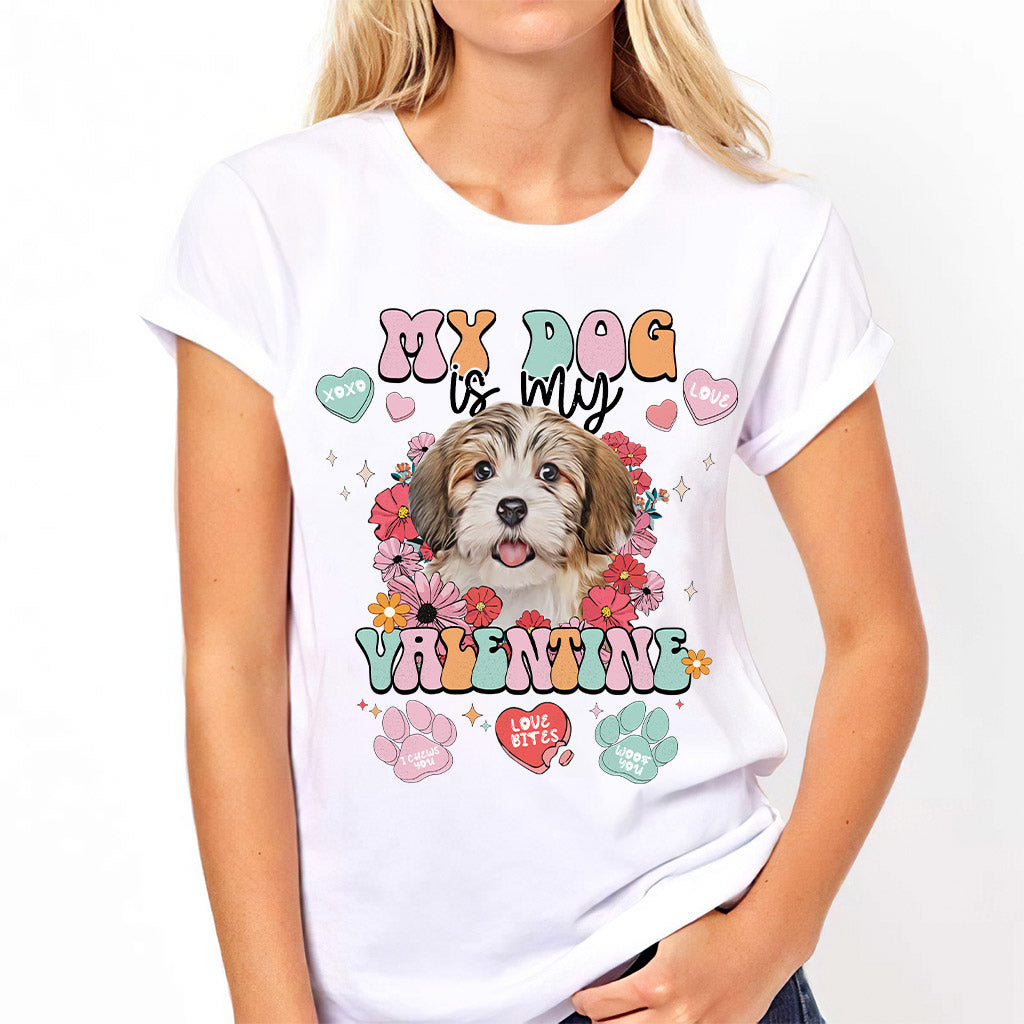 My Dog Is My Valentine - Personalized Dog T-shirt And Hoodie