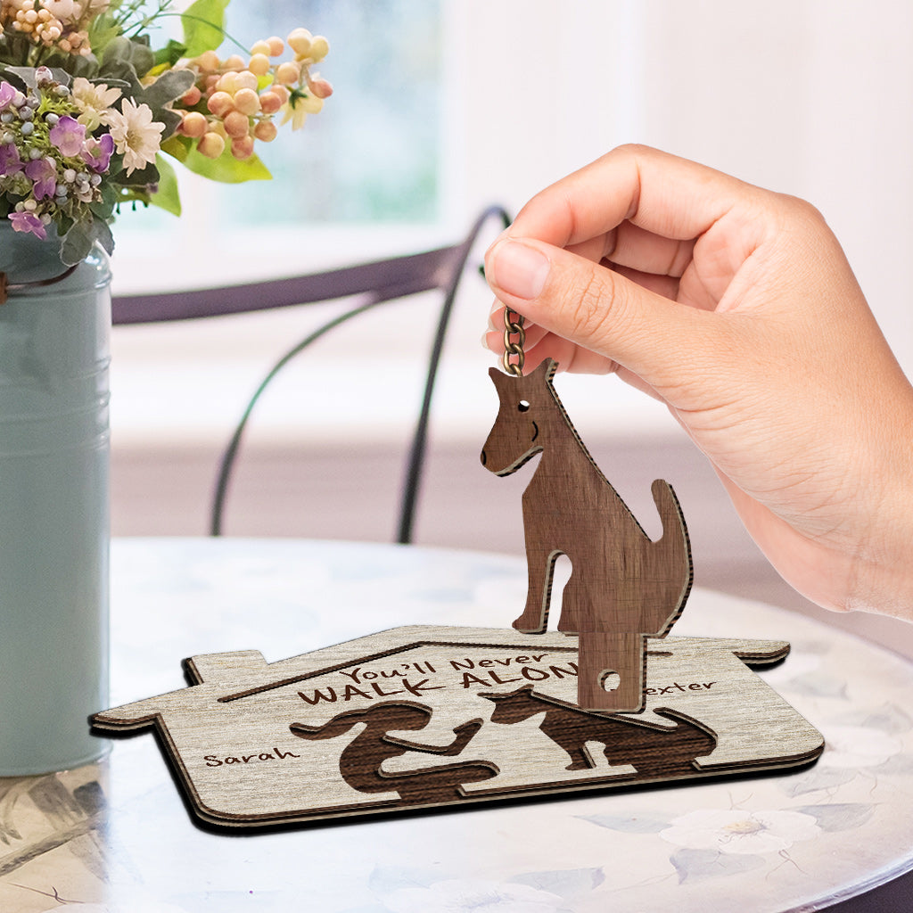You'll Never Walk Alone - Personalized Dog Key Holder