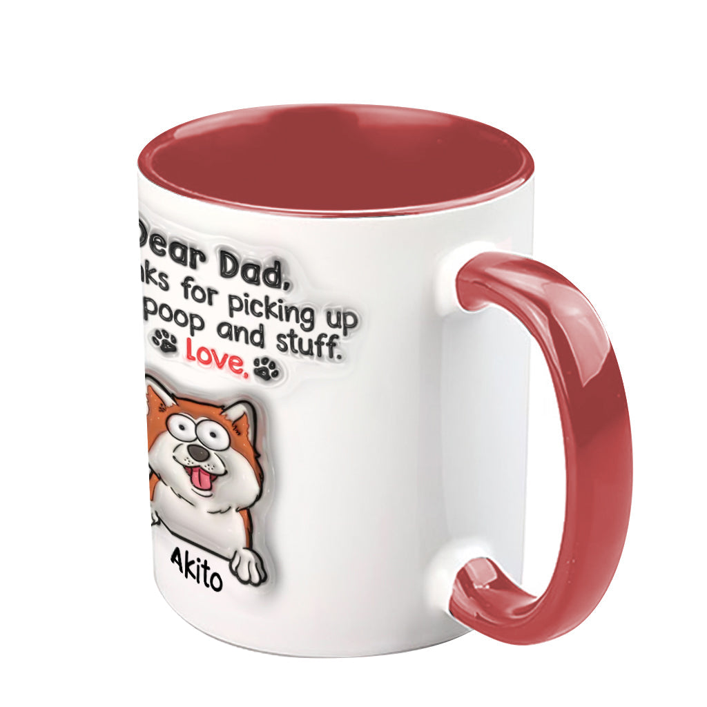 Thanks For Picking Up My Poop - Personalized Dog Accent Mug