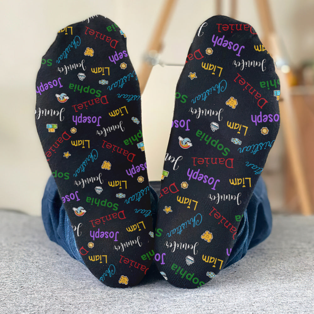 Reasons I Love Being A Grandpa - Personalized Grandpa Socks