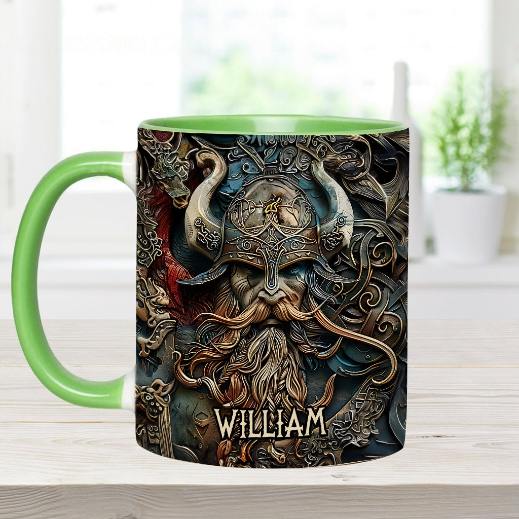 Vintage Viking Hero - Personalized Viking Accent Mug