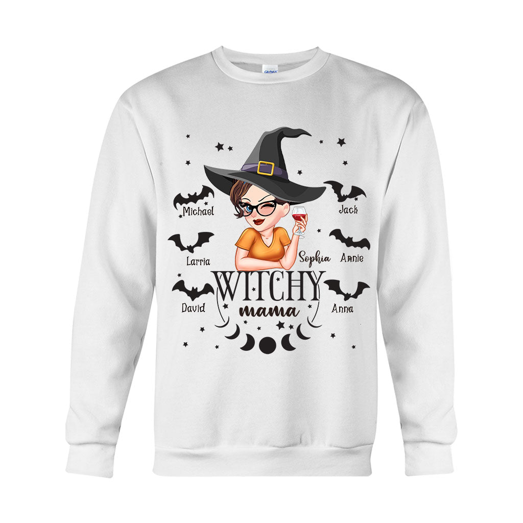 Witchy Mama Grandma - Personalized Witch T-shirt And Hoodie