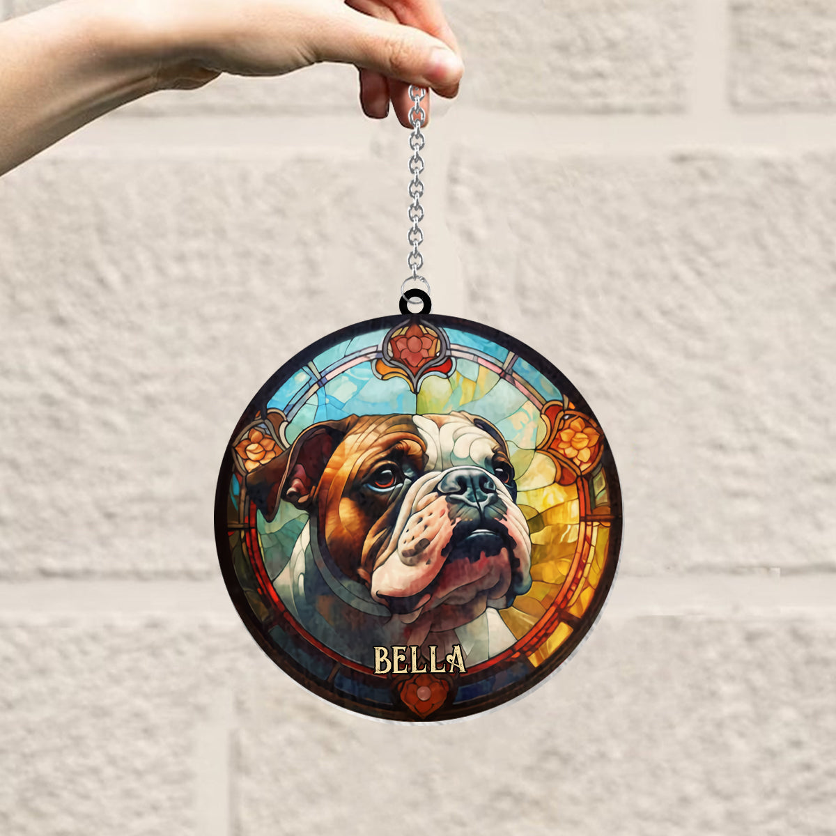 Love My Dog - Personalized Dog Window Hanging Suncatcher Ornament