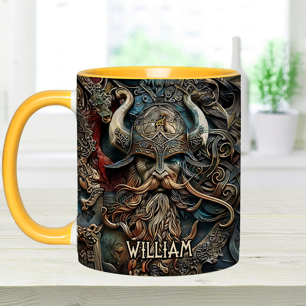 Vintage Viking Hero - Personalized Viking Accent Mug