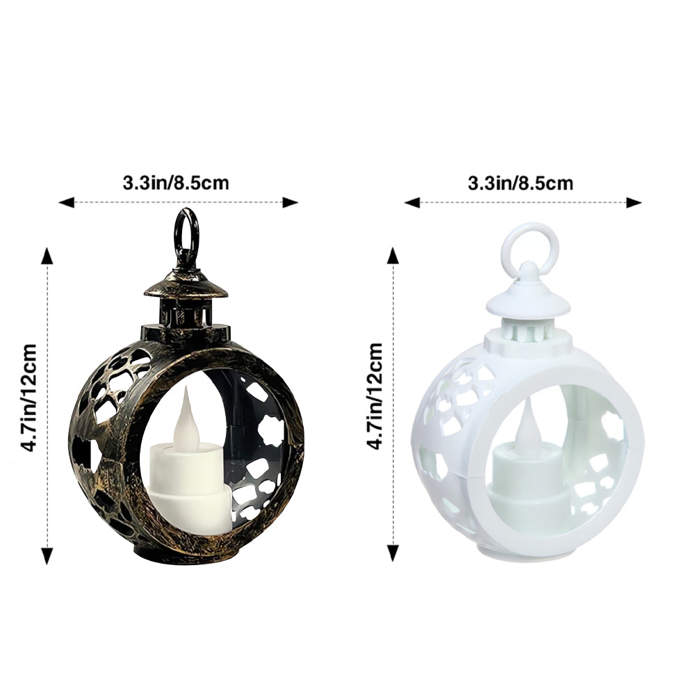 Pet Custom Stainglass - Personalized Dog Round Lantern With Light