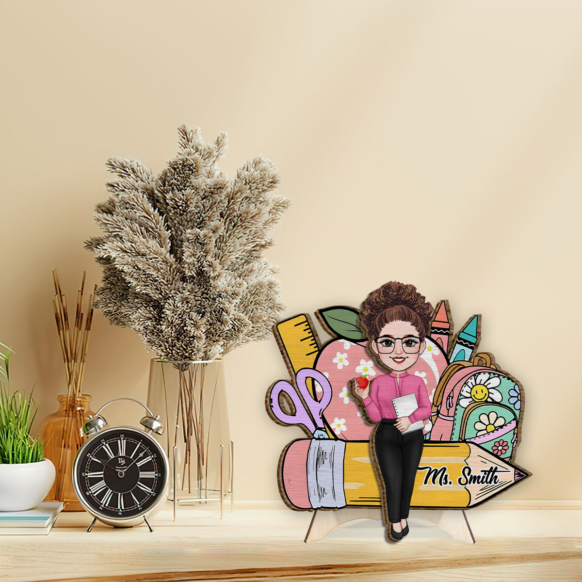 Welcome To The Class - Personalized Teacher 2 Layered Wood Sign / Wood Plaque