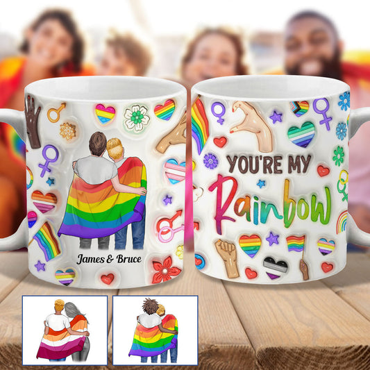 You Are My Rainbow - Personalized LGBT Support Mug